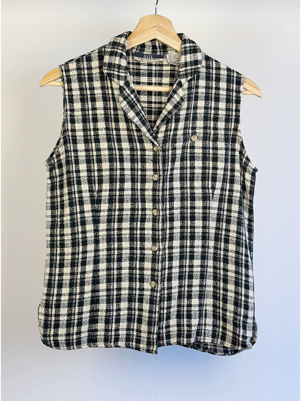 Camisa seda cuadrillé  1