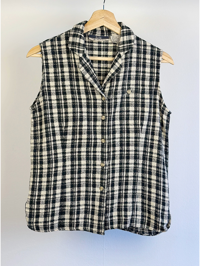 Camisa seda cuadrillé  1