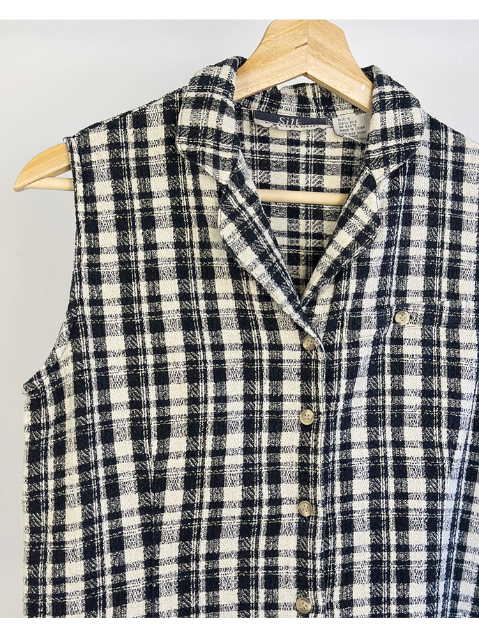 Camisa seda cuadrillé  2