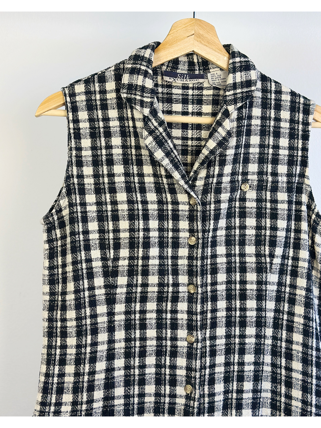 Camisa seda cuadrillé  4