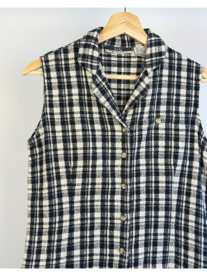 Camisa seda cuadrillé  4