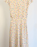 Vestido crema puntos 