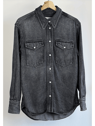 Camisa denim gris