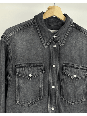 Camisa denim gris