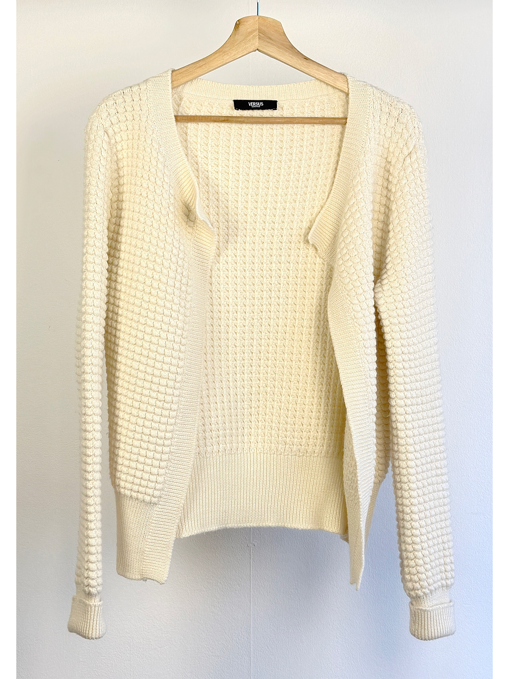 Chaleco abierto crema  1