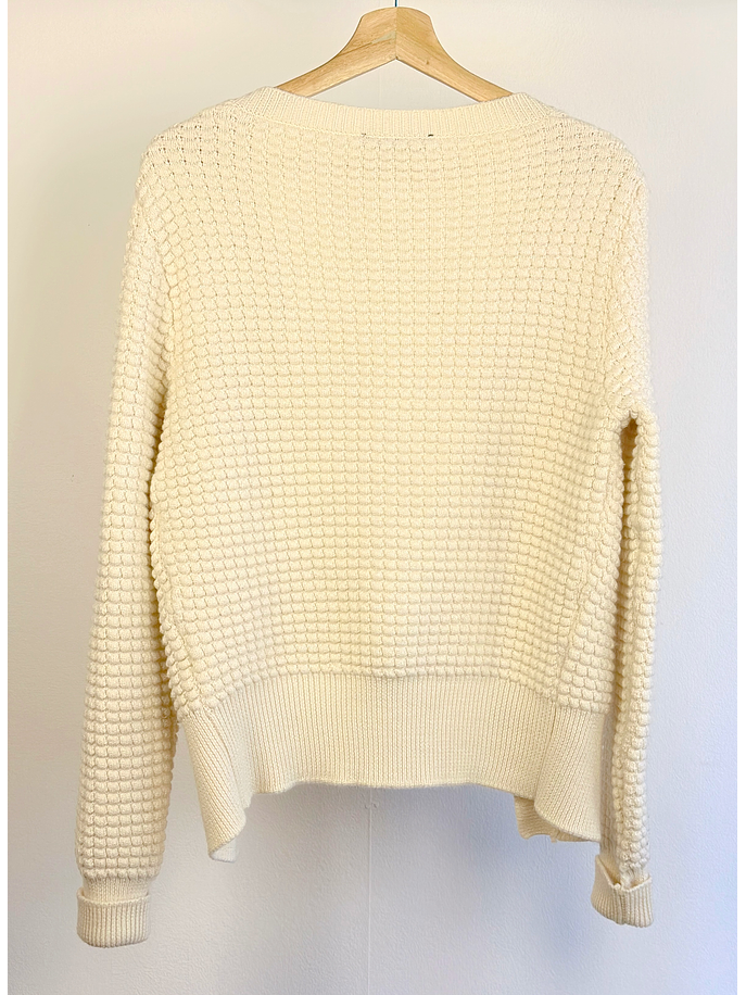 Chaleco abierto crema  4