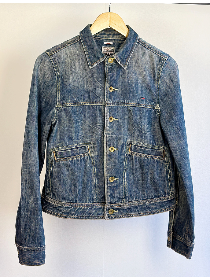 Chaqueta denim azul lavado 1