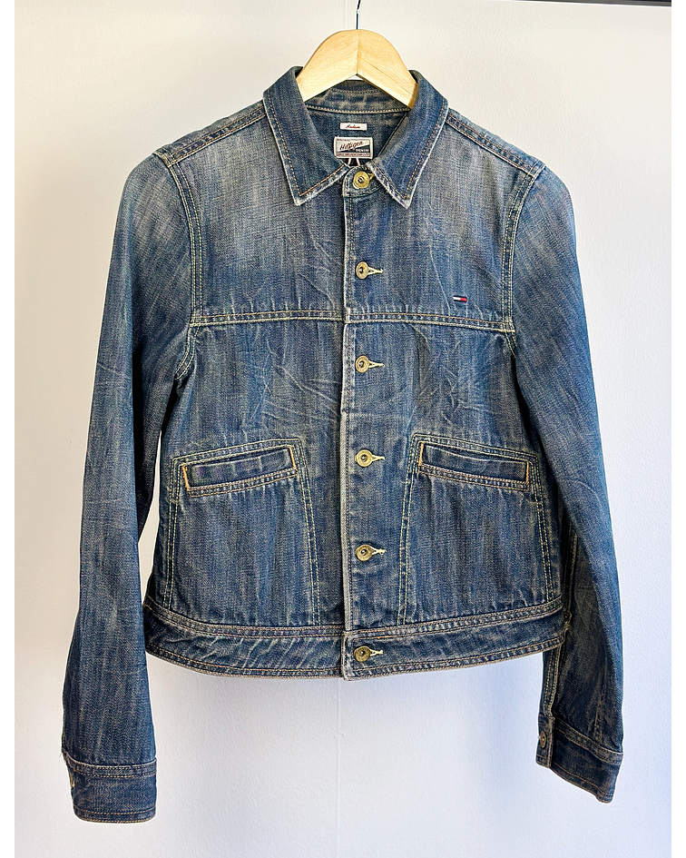 Chaqueta denim azul lavado