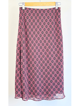 Falda midi estampada