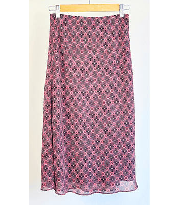 Falda midi estampada