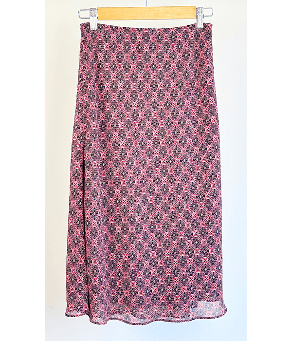 Falda midi estampada