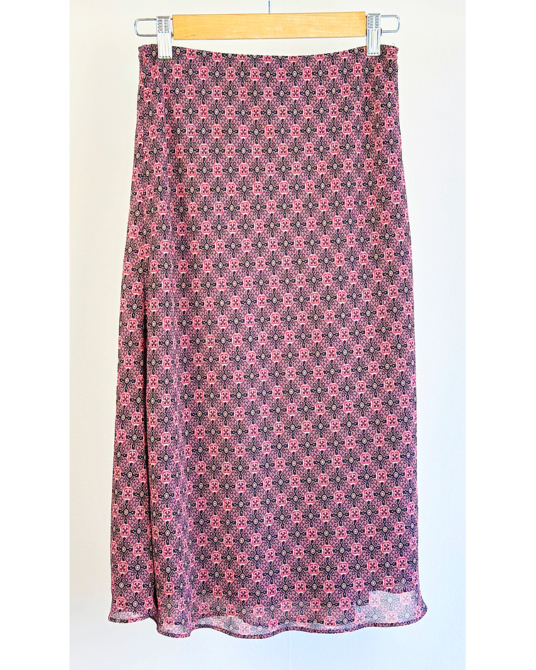 Falda midi estampada