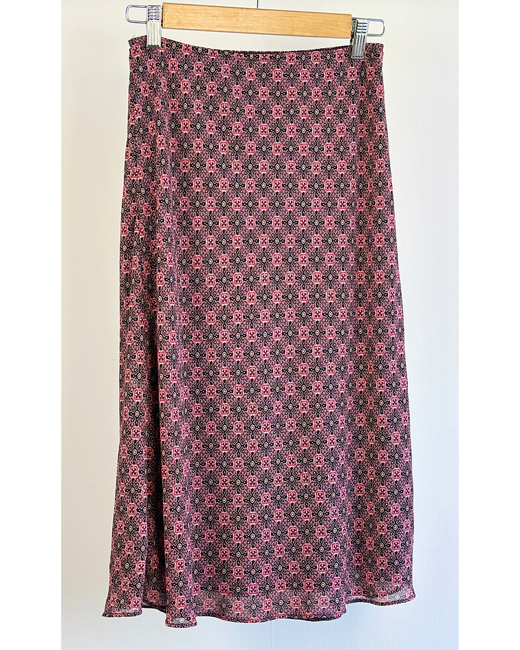 Falda midi estampada