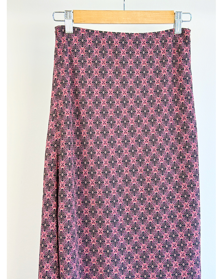 Falda midi estampada
