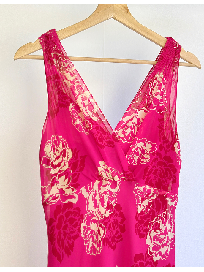 Vestido floreado seda  3