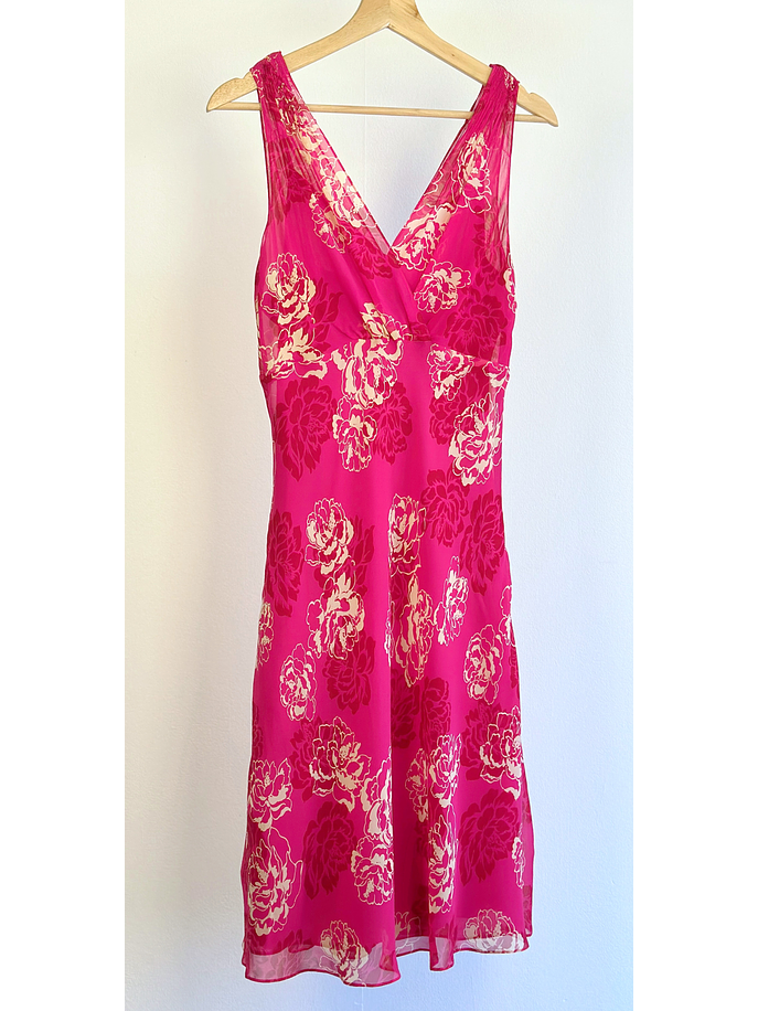 Vestido floreado seda  1