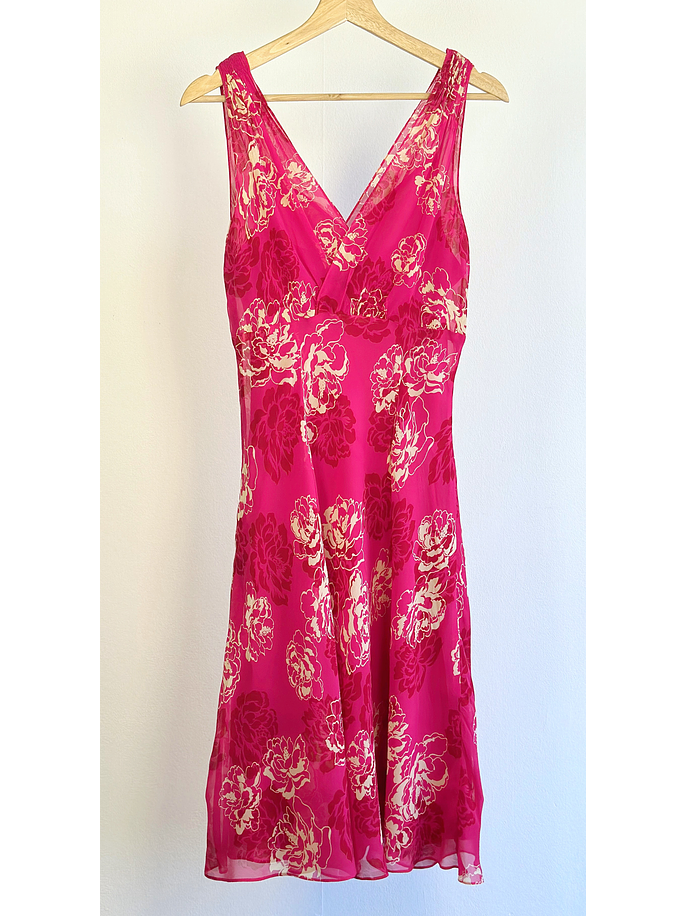 Vestido floreado seda  4