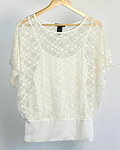 Polera blanca encaje
