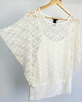 Polera blanca encaje