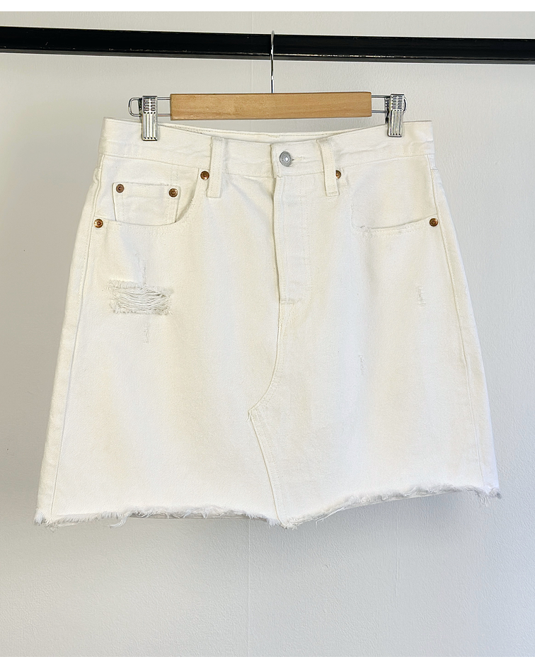 Falda blanca mezclilla
