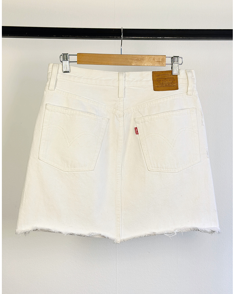 Falda blanca mezclilla