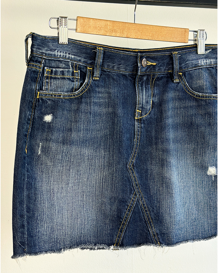 Falda de mezclilla azul