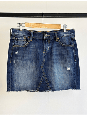 Falda de mezclilla azul