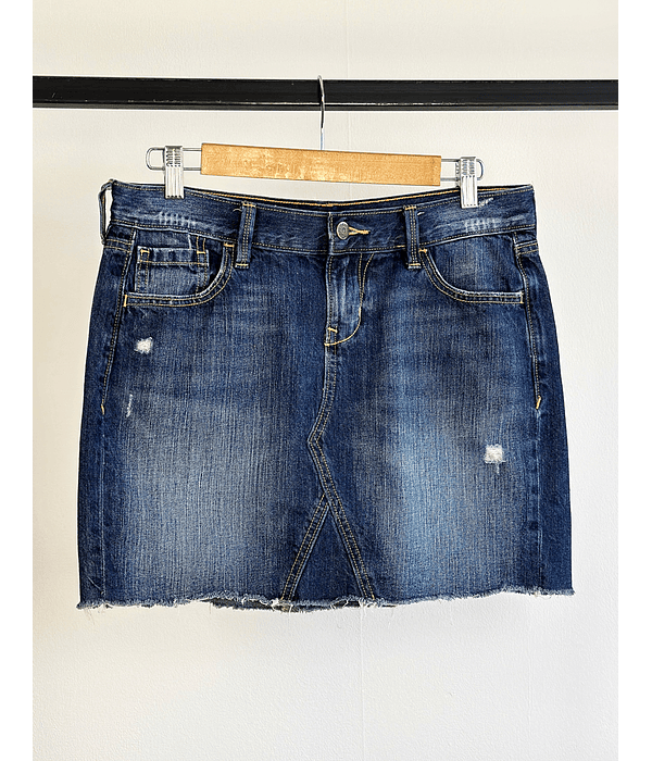 Falda de mezclilla azul