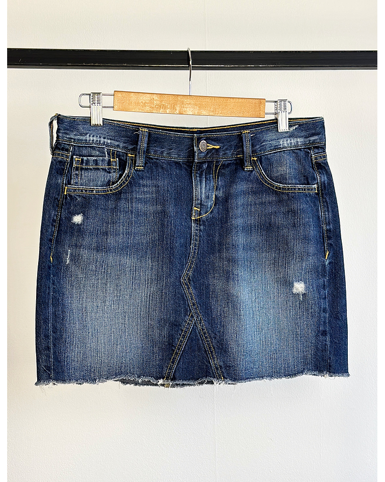Falda de mezclilla azul