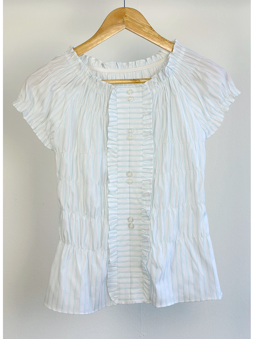 Polera rayada drapeado 2