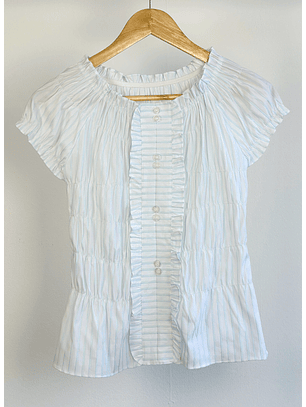 Polera rayada drapeado