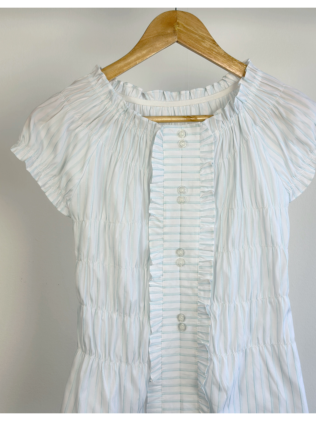 Polera rayada drapeado 3