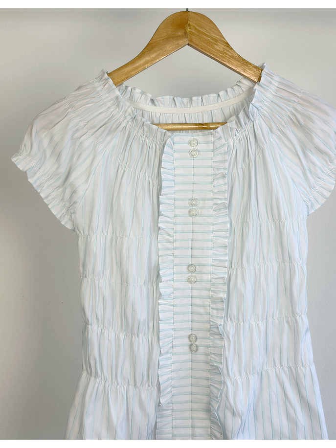 Polera rayada drapeado 3