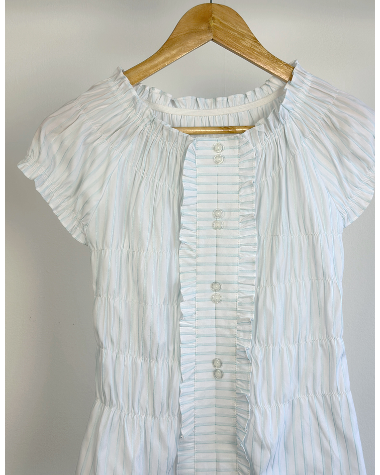 Polera rayada drapeado