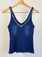 Top azul elasticado - Miniatura 4