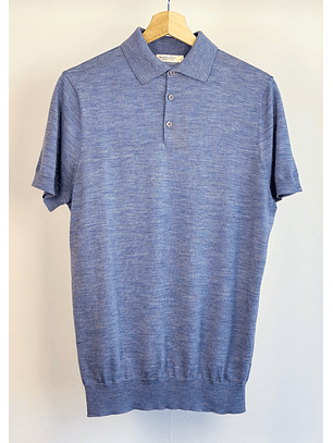 Polera piqué celeste 