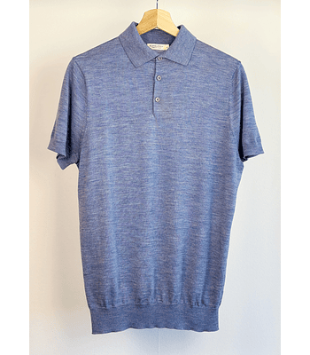 Polera piqué celeste 