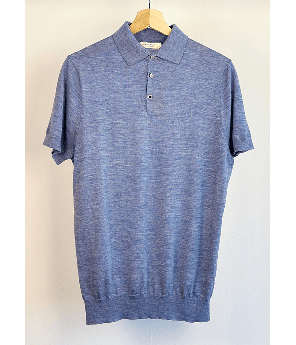 Polera piqué celeste 