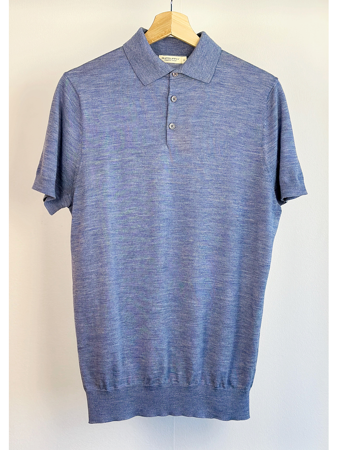 Polera piqué celeste  1