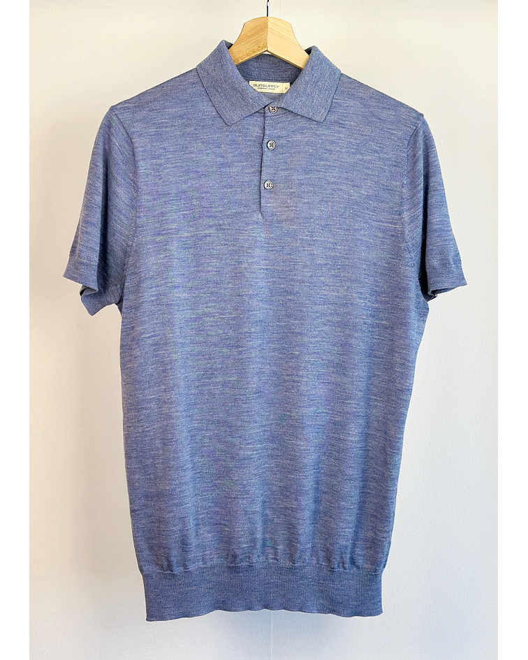 Polera piqué celeste 