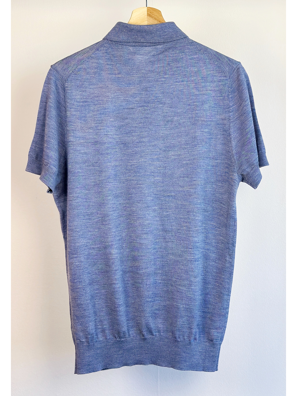 Polera piqué celeste  3