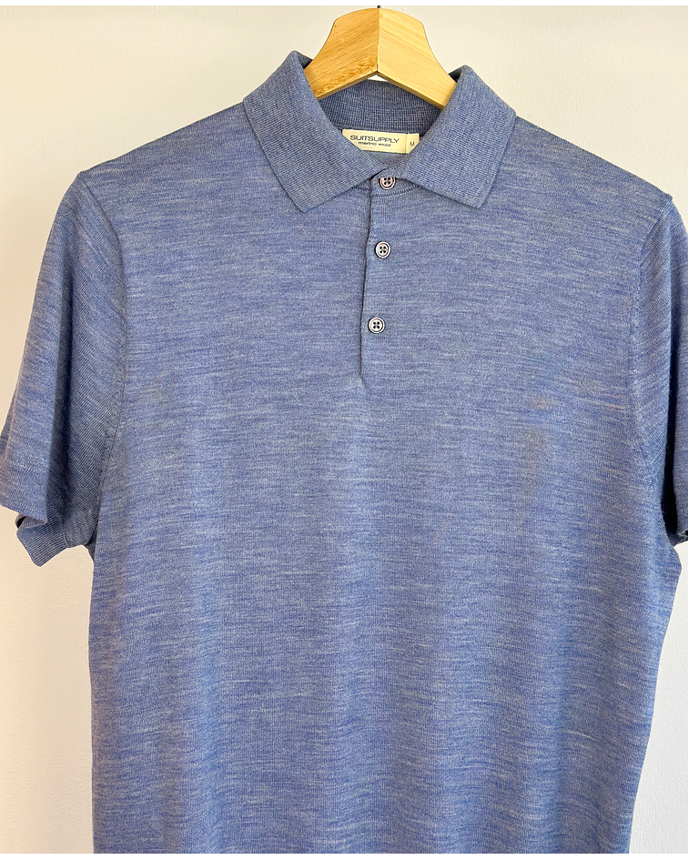 Polera piqué celeste 