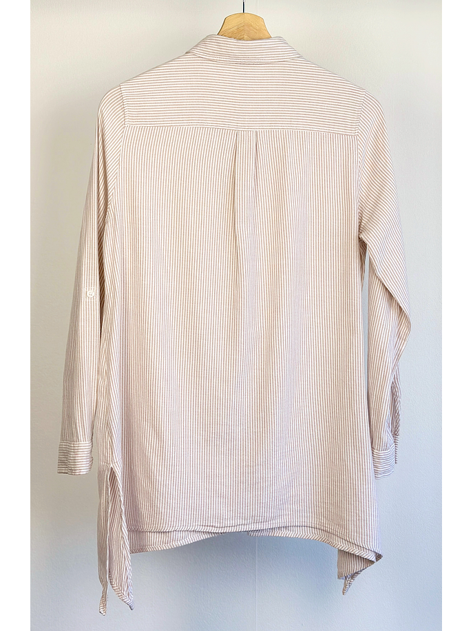 Camisa rayada beige 4