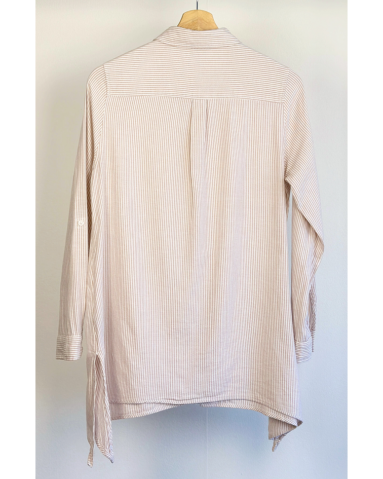 Camisa rayada beige