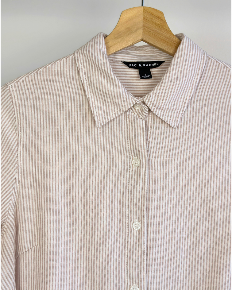 Camisa rayada beige