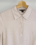 Camisa rayada beige
