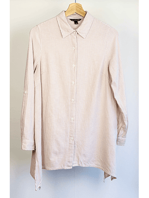 Camisa rayada beige