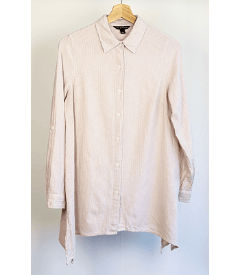 Camisa rayada beige