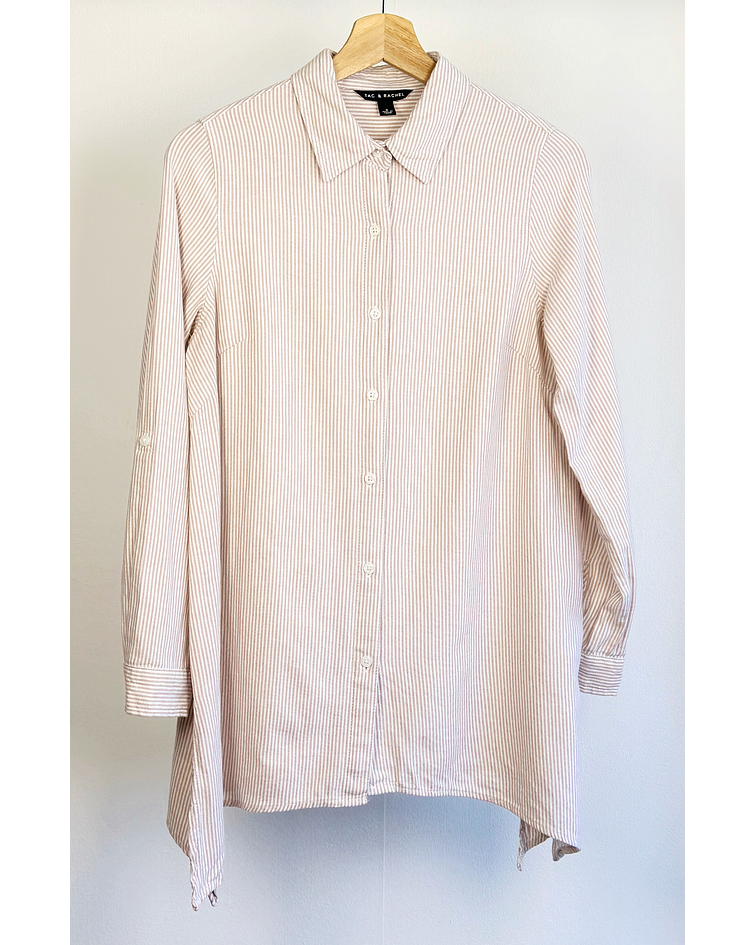 Camisa rayada beige