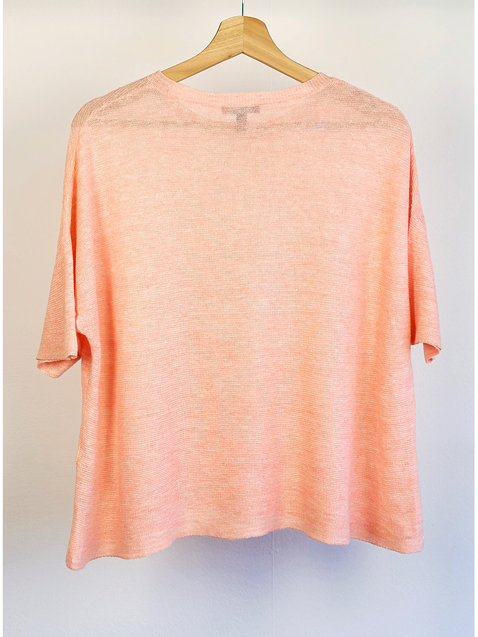 Polera lino salmón  3